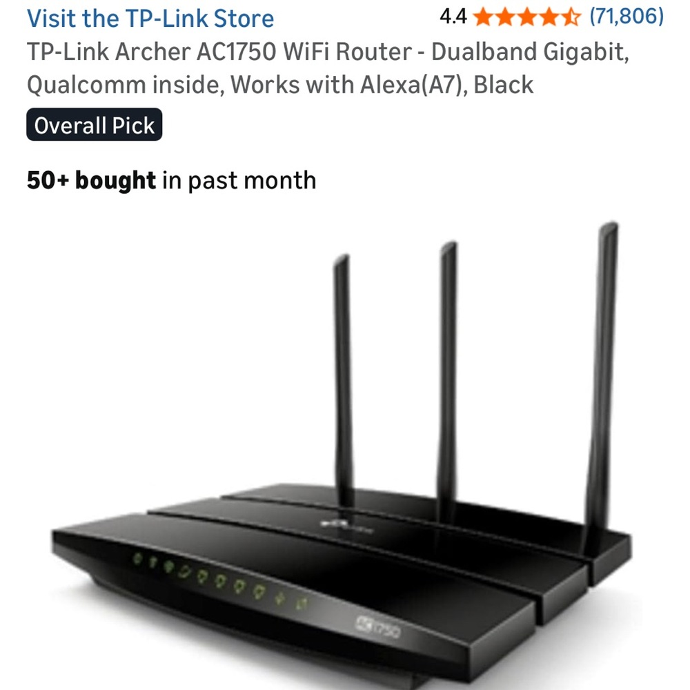 TP-Link AC1750 Dual-Band Router - Black
